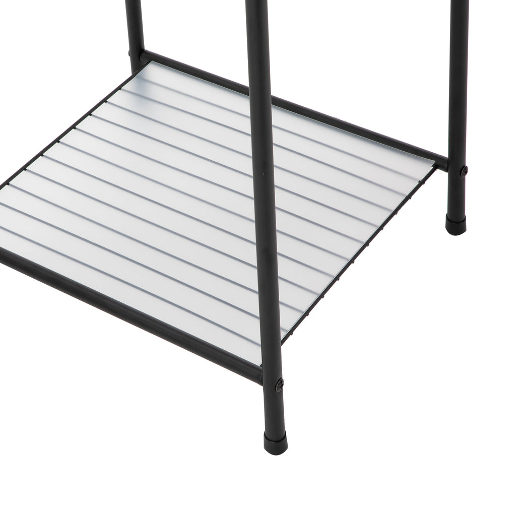 Mainstays Matte Black Steel 5-Shelf Bathroom Storage Tower Unit