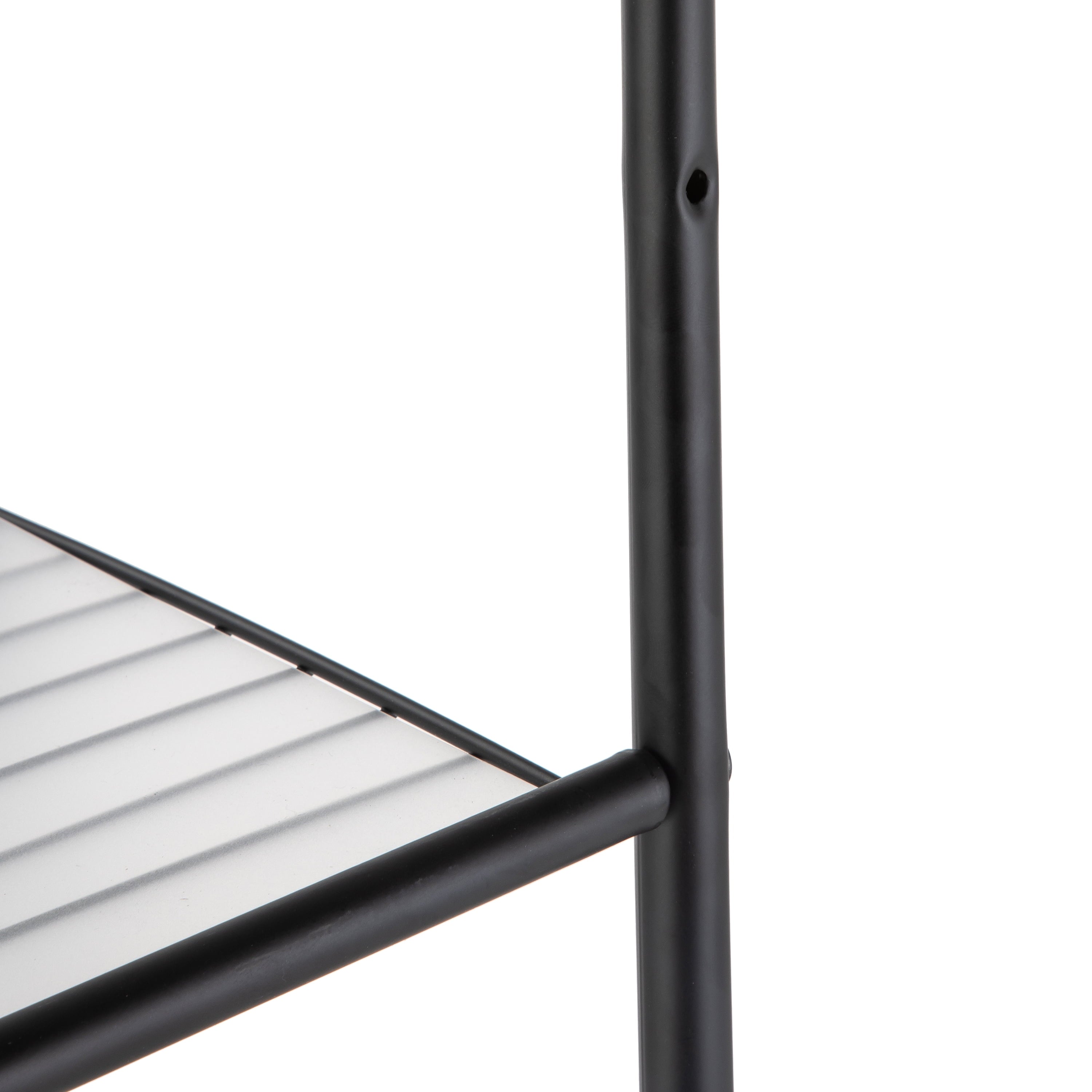 Mainstays Matte Black Steel 5-Shelf Bathroom Storage Tower Unit