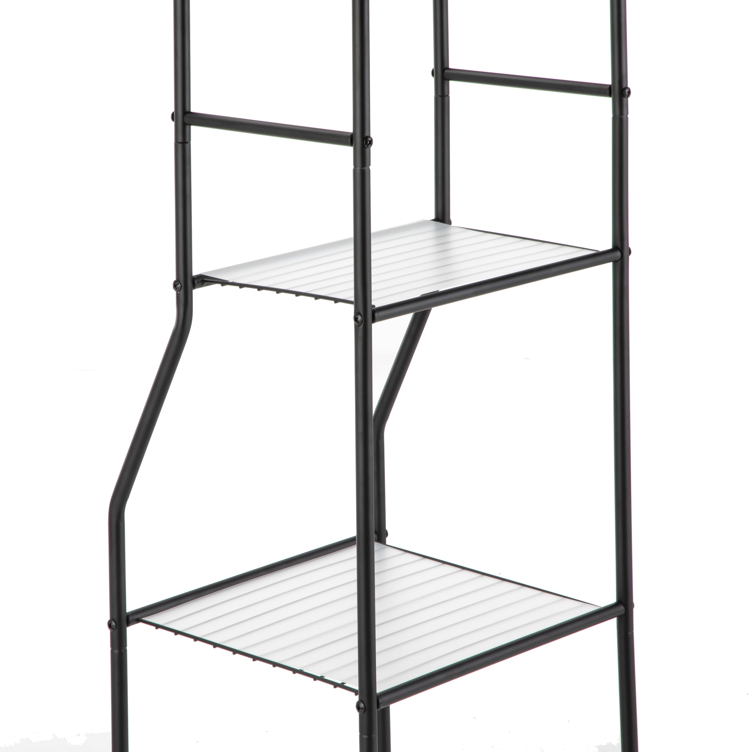 Mainstays Matte Black Steel 5-Shelf Bathroom Storage Tower Unit