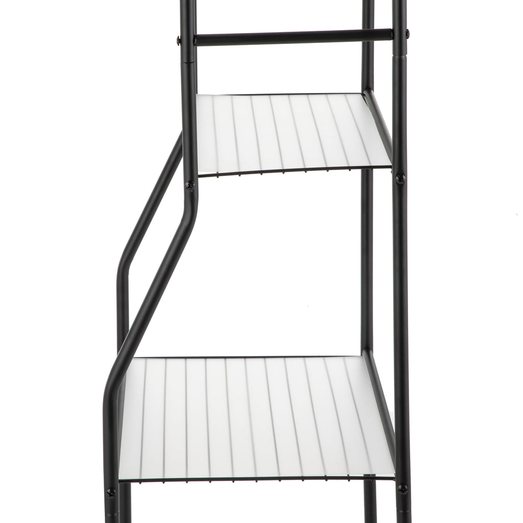 Mainstays Matte Black Steel 5-Shelf Bathroom Storage Tower Unit