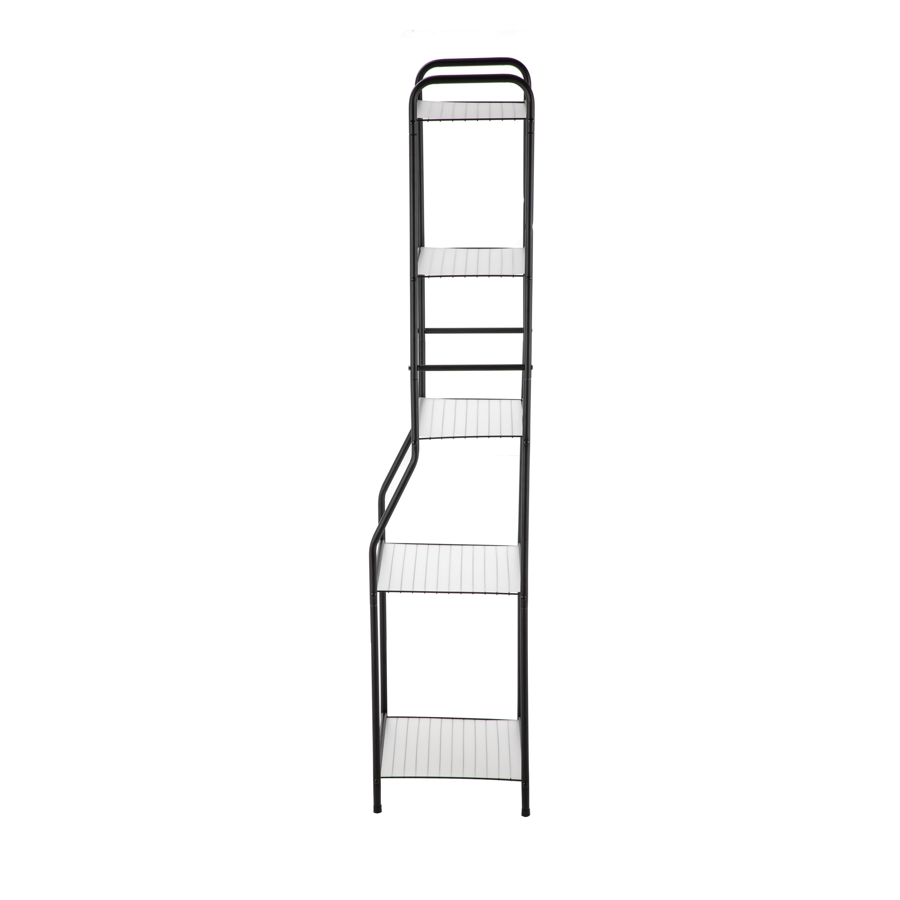 Mainstays Matte Black Steel 5-Shelf Bathroom Storage Tower Unit