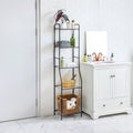 Mainstays Matte Black Steel 5-Shelf Bathroom Storage Tower Unit