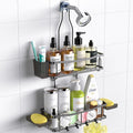 TINANA Hanging Shower Caddy, Rustproof Shower Shelf Racks Over Shower Head - No Drilling Bathroom Organizer for Shampoo with Soap Holder